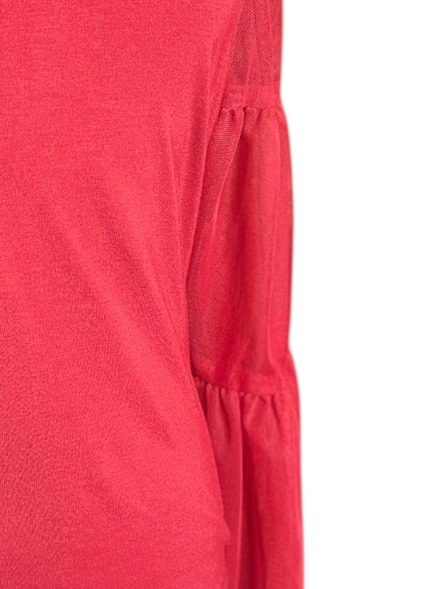 Vince Camuto sheer puff sleeve