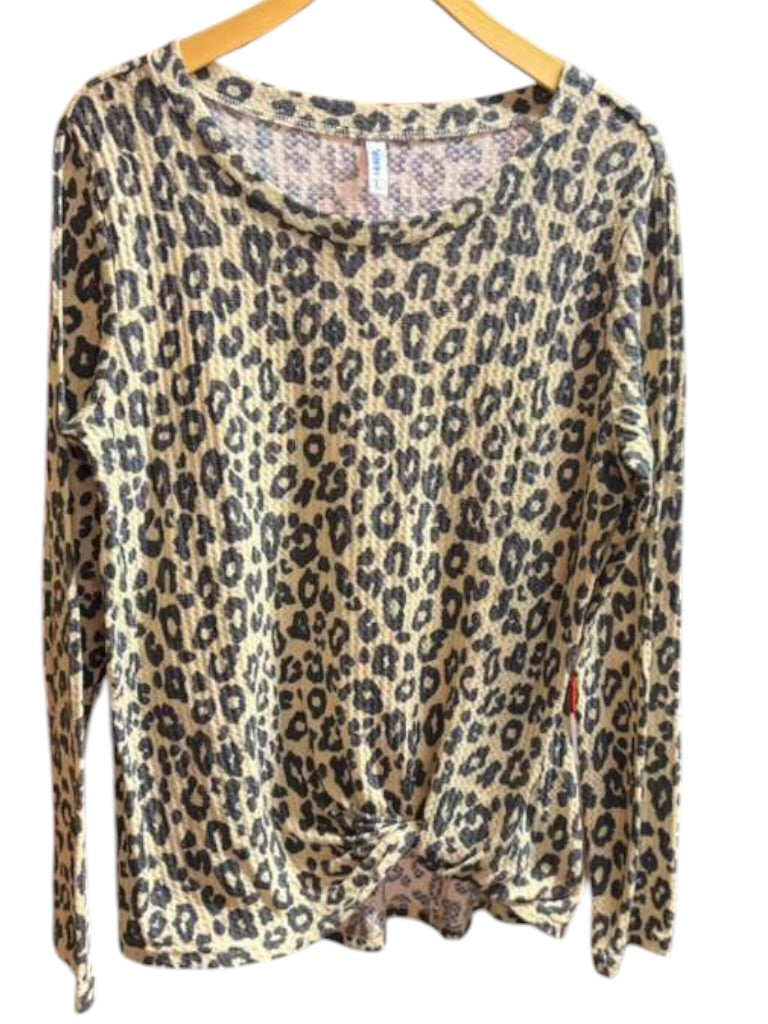 Cheetah top tie feature
