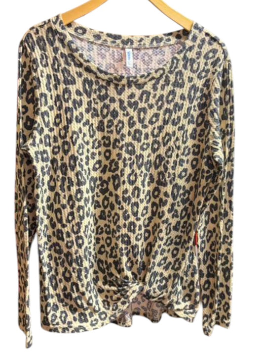 Cheetah top tie feature