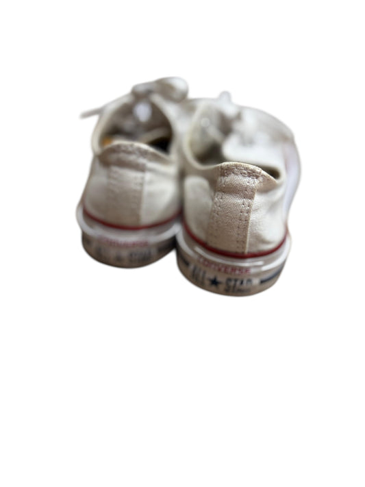 Converse shoes tan red white