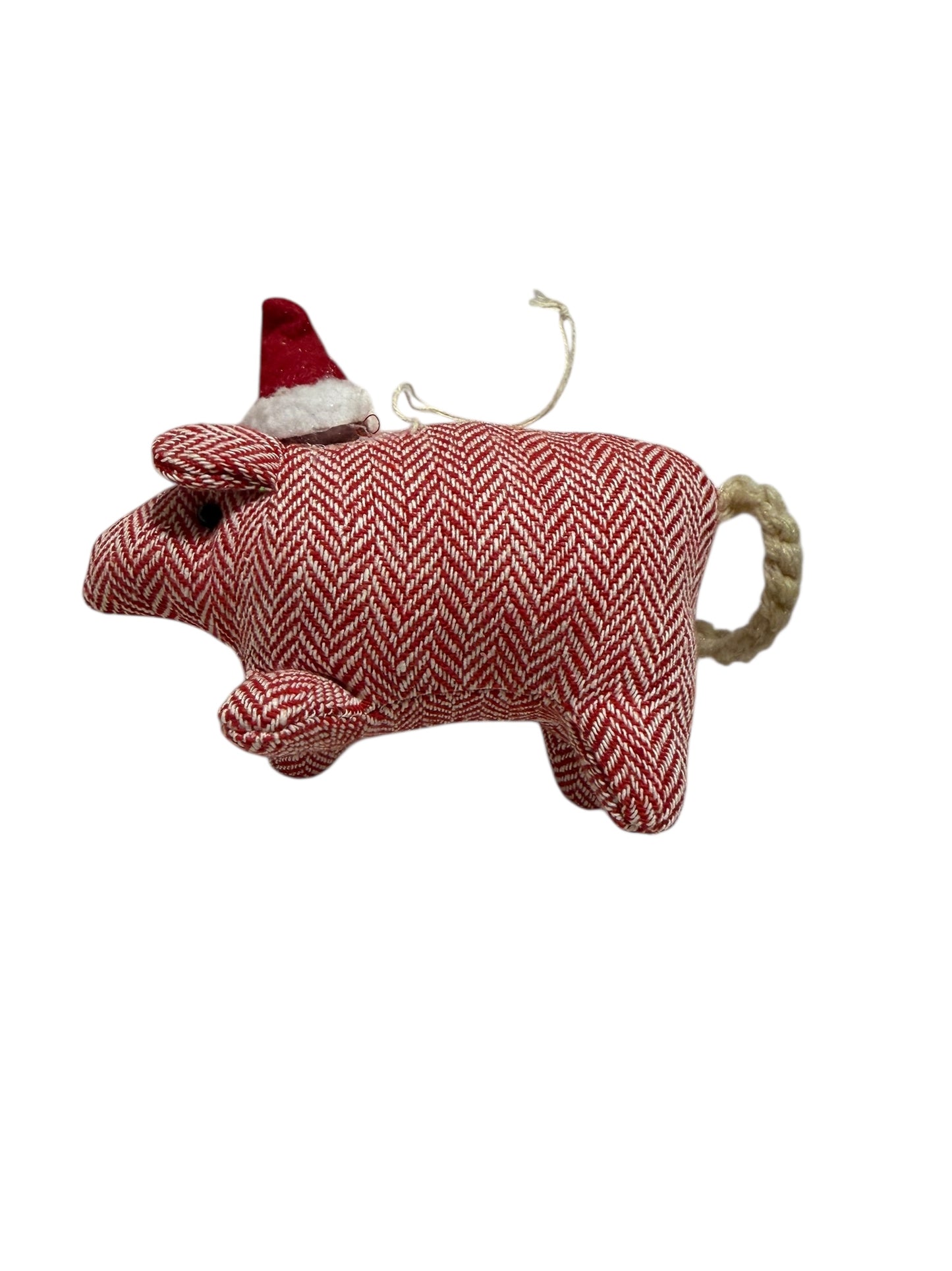 Red stripe animal ornament fabric plush