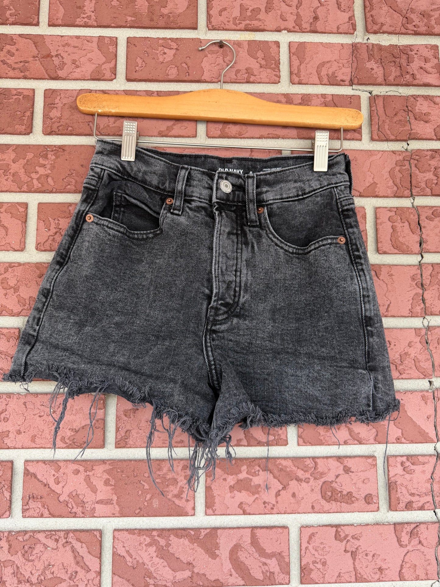 Old Navy black denim jean shorts