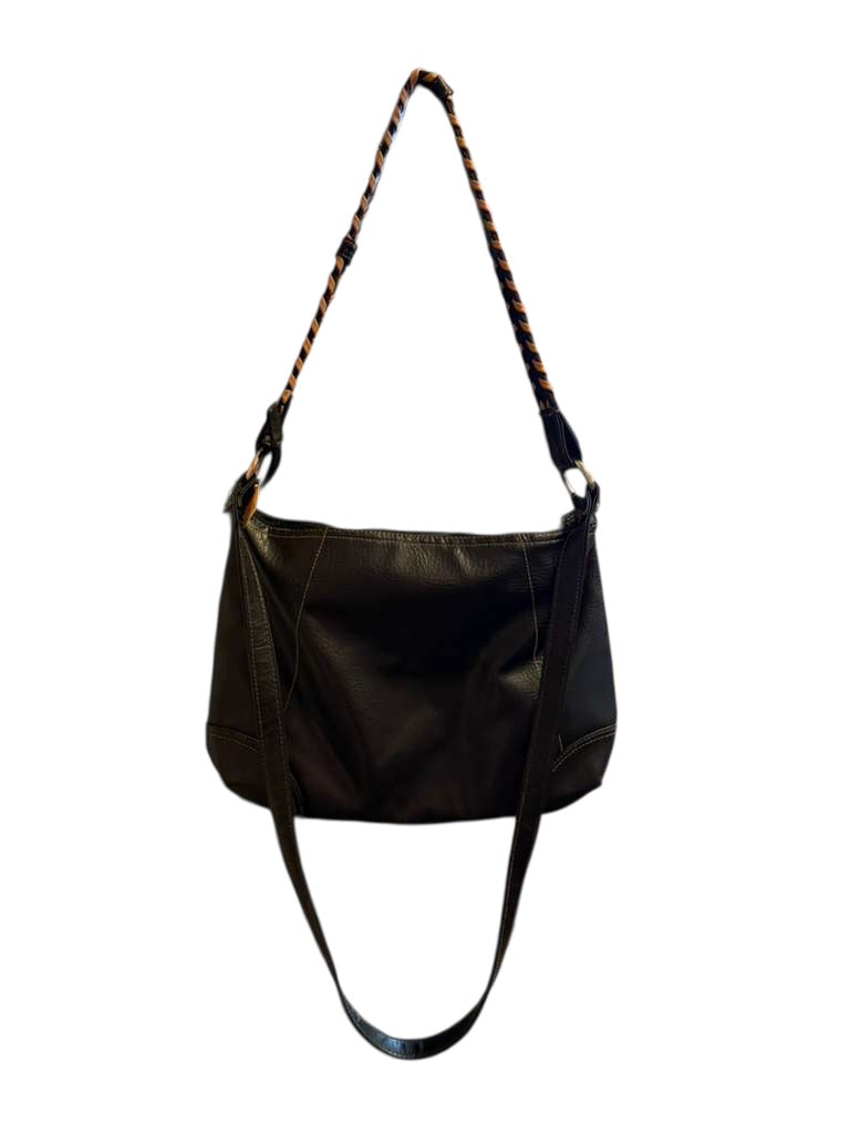 61101 Cato black leather like bag