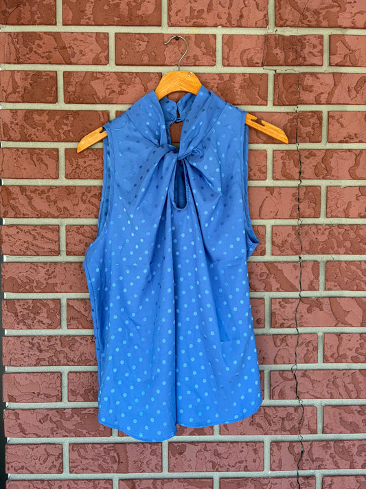 Chenault blue sleeveless top