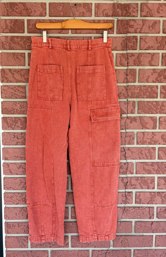 Entro Orange Cargo Jeans