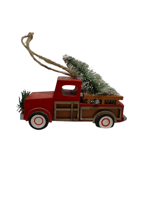 Christmas tree red old truck ornaments