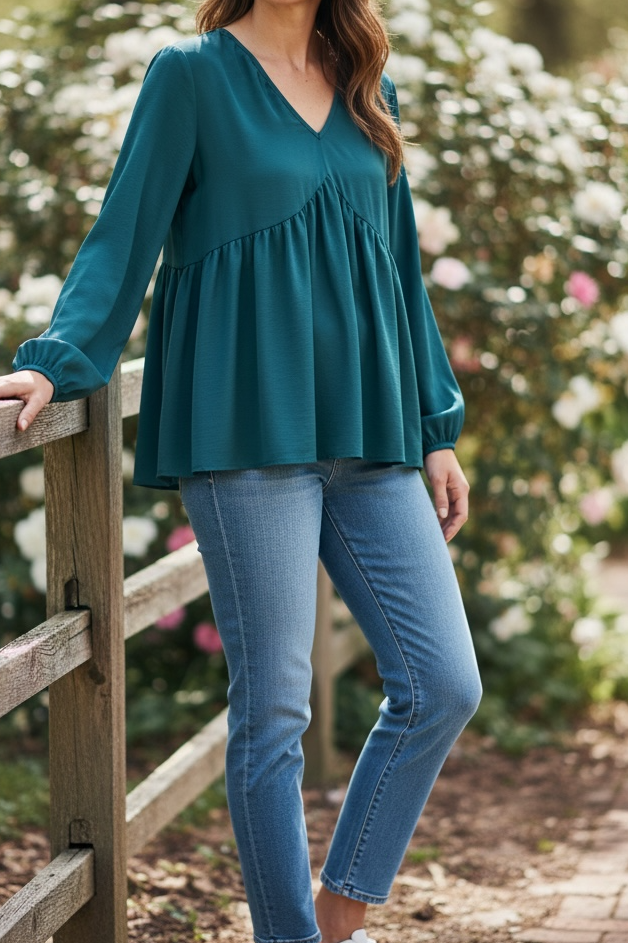 Green flow top
