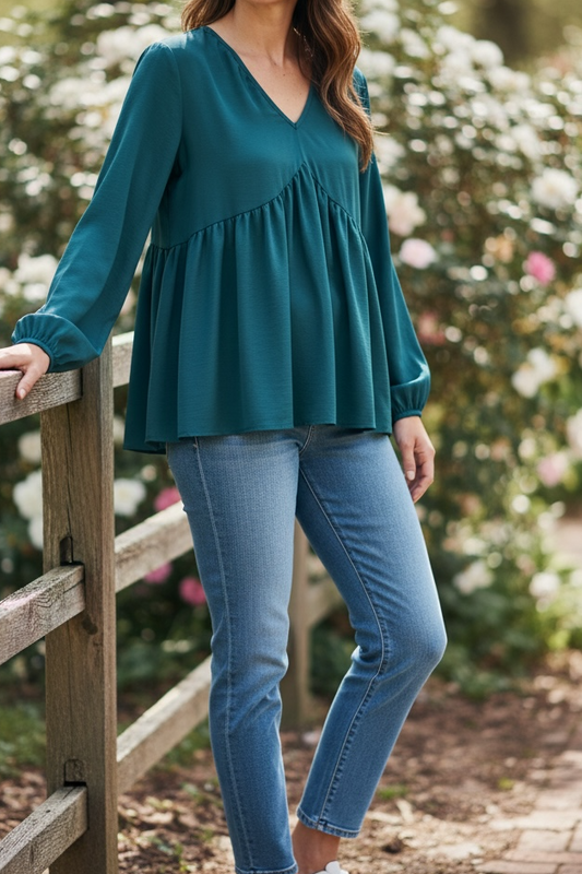 Green flow top