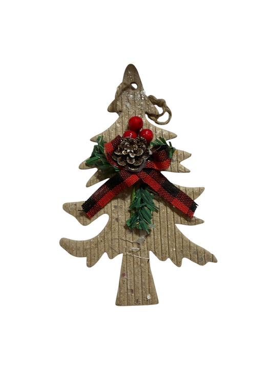 Christmas tree glitter ornament