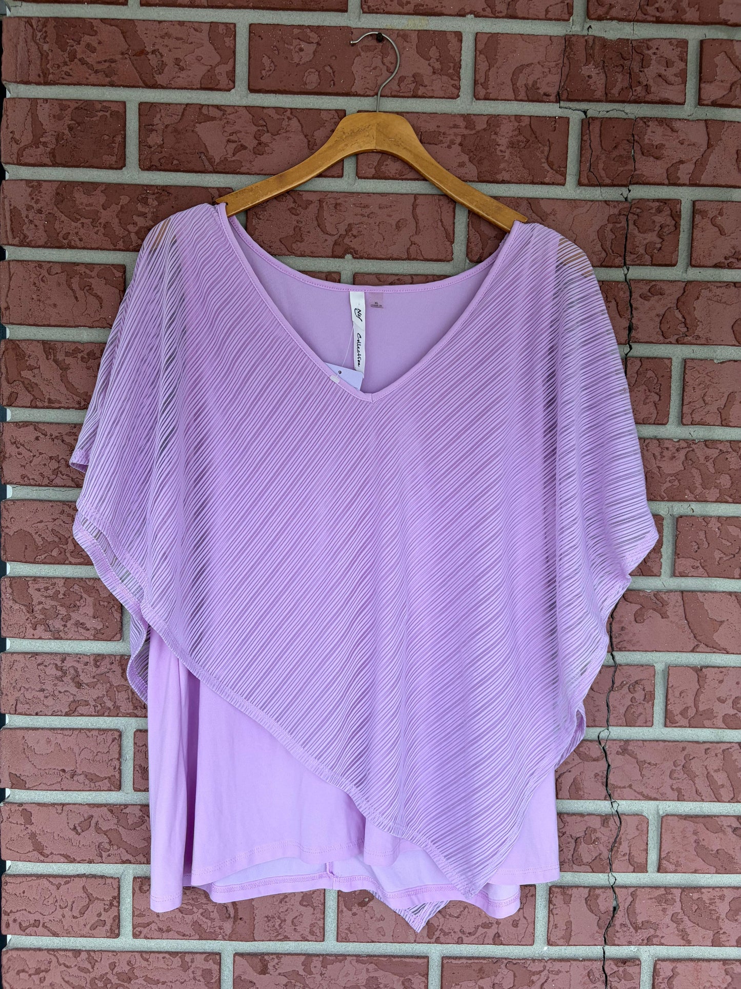 NY collection purple ruffle top
