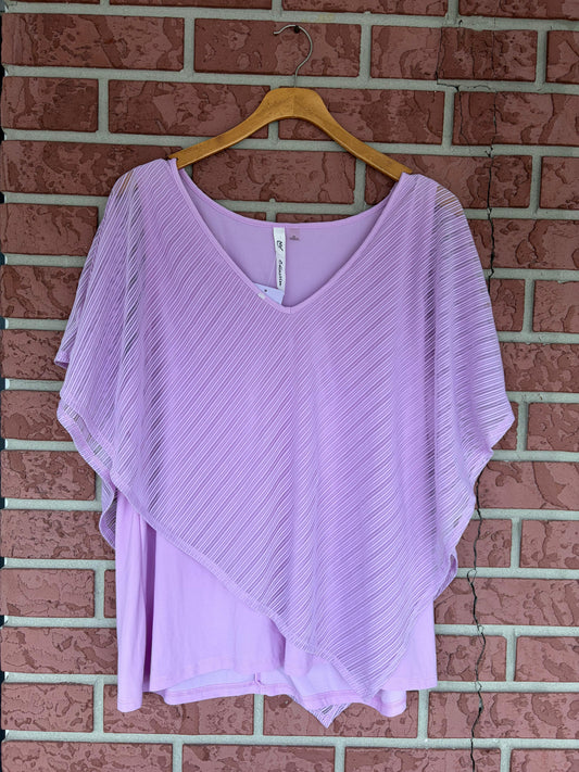 NY collection purple ruffle top