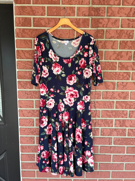 Lularoe floral midi dress