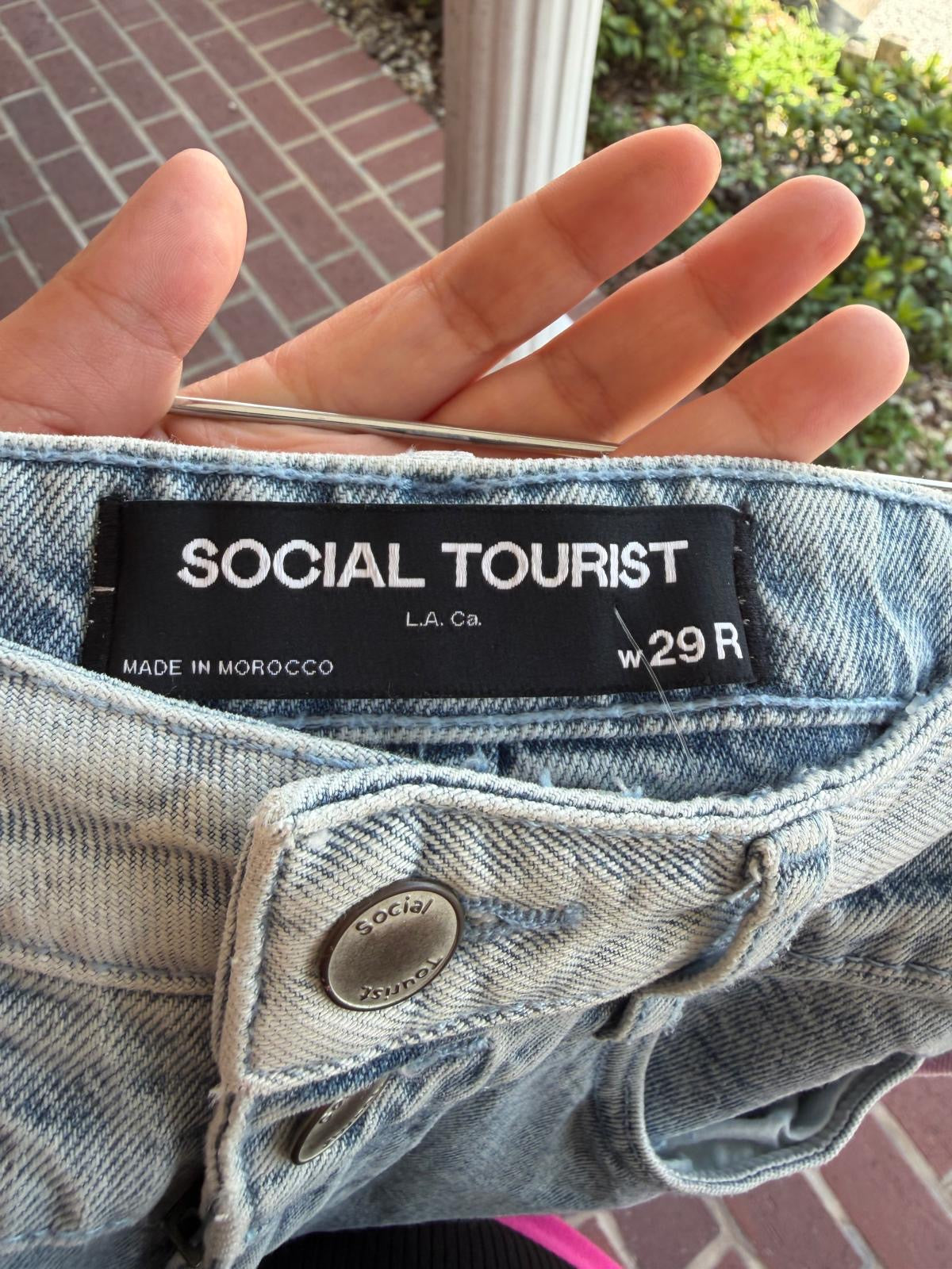 Social Tourist Two-Tone Jeans