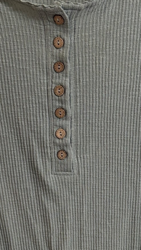 Army Green crochet sleeve top