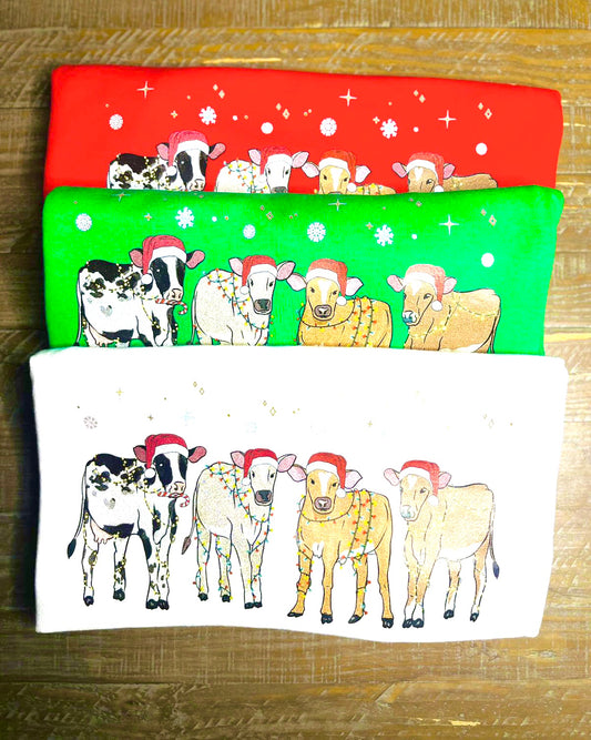 Moo Cow Christmas Tee