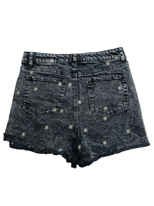 Girls art class black denim shorts