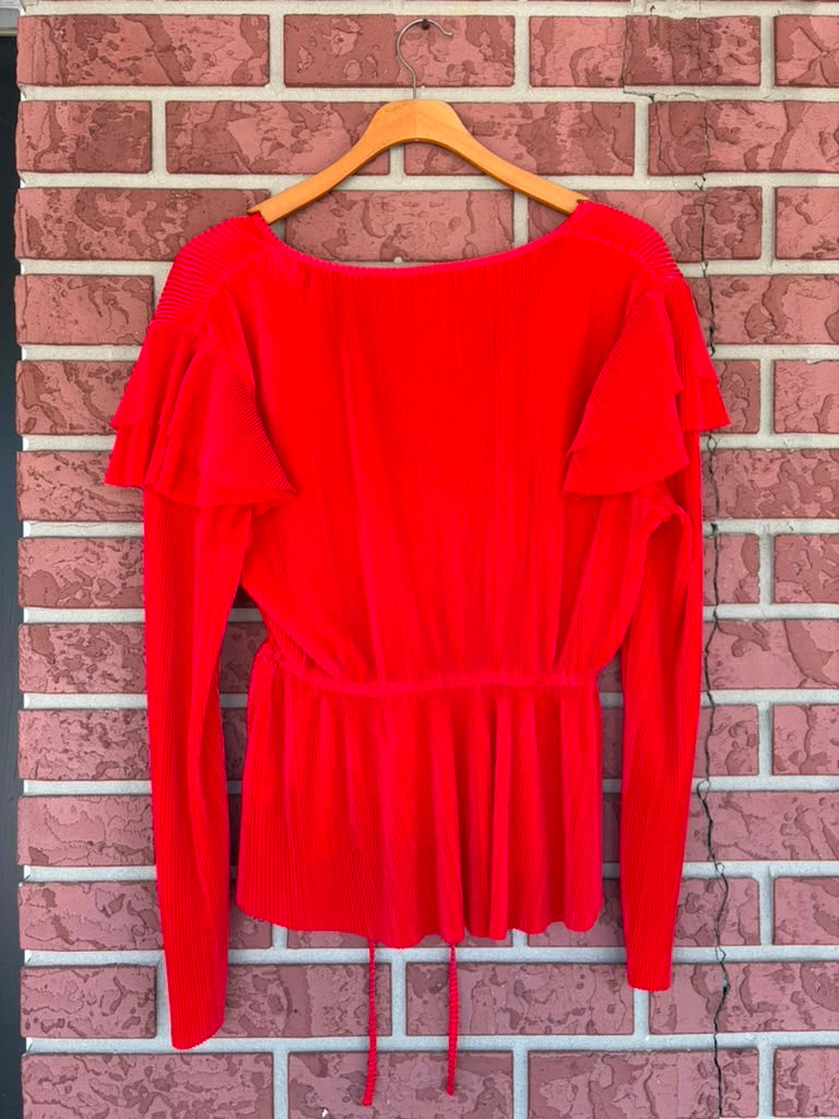 Blue B Red Peplum top