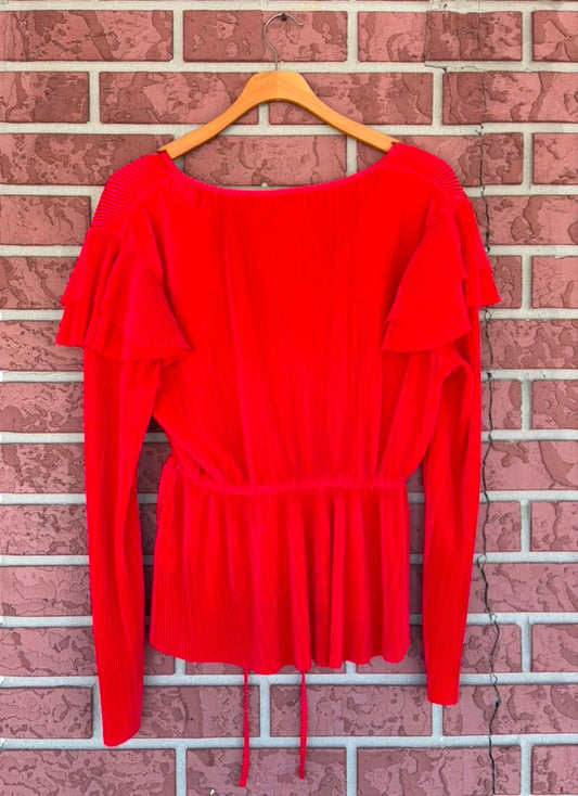 Blue B Red Peplum top