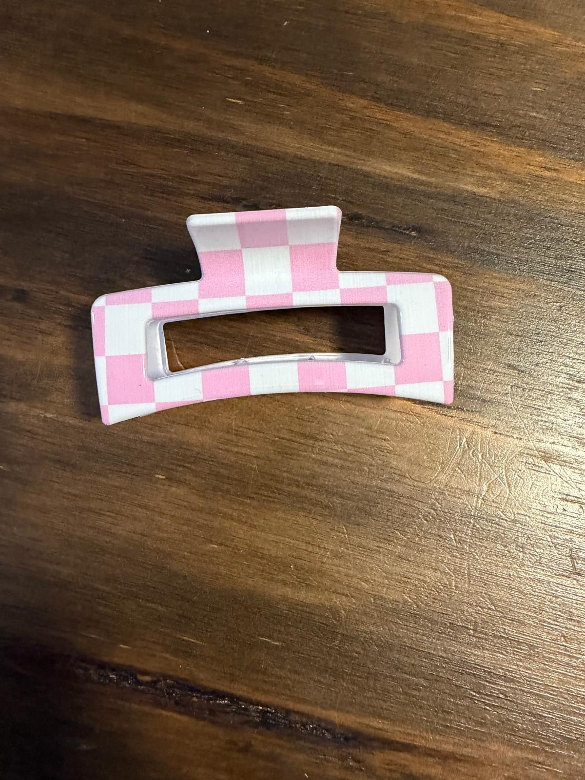 Assorted claw clips checkered