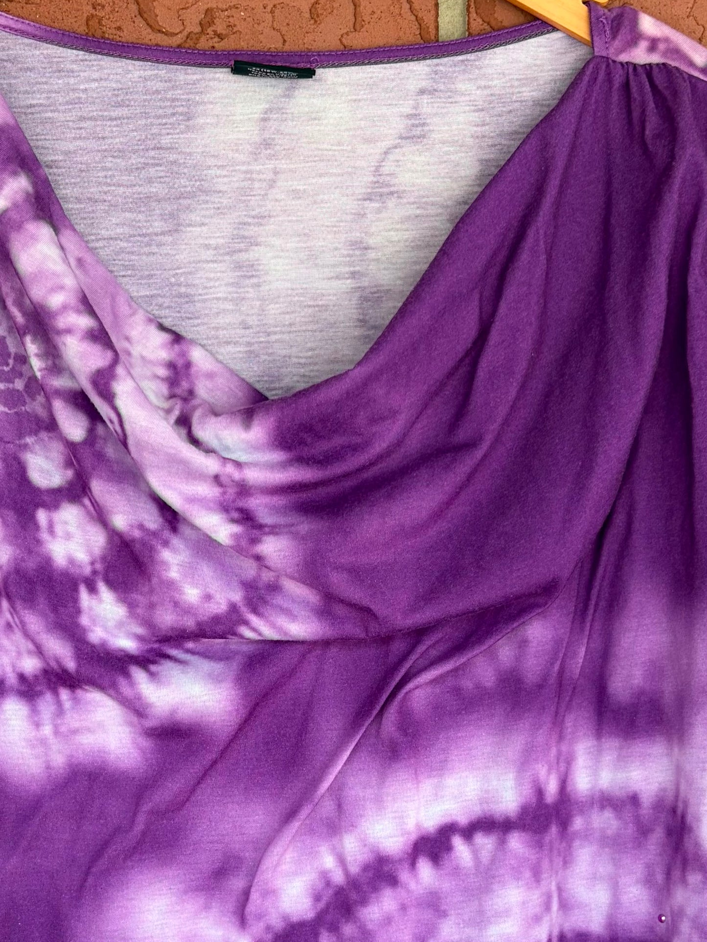 Faded Glory purple tie dye top