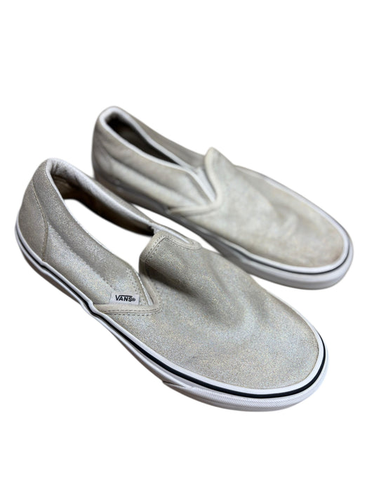 Vans slip ons silver