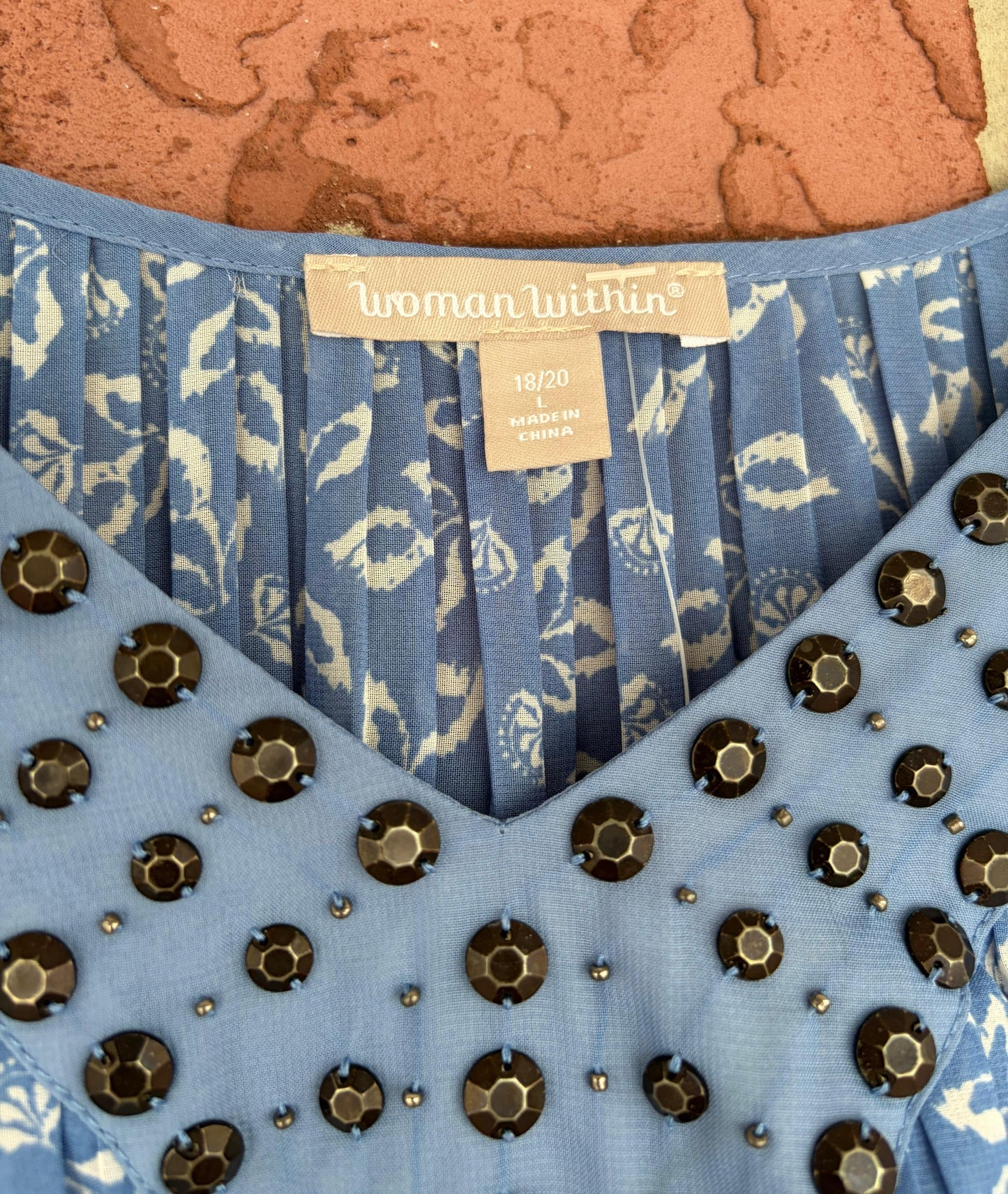 Woman Within Multi Patterned Top