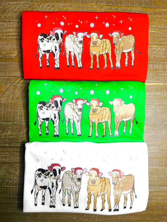 Moo Cow Christmas Tee