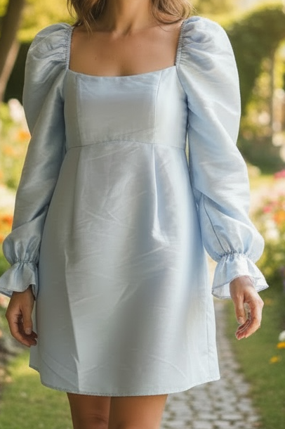 Baby blue cheers to you dress