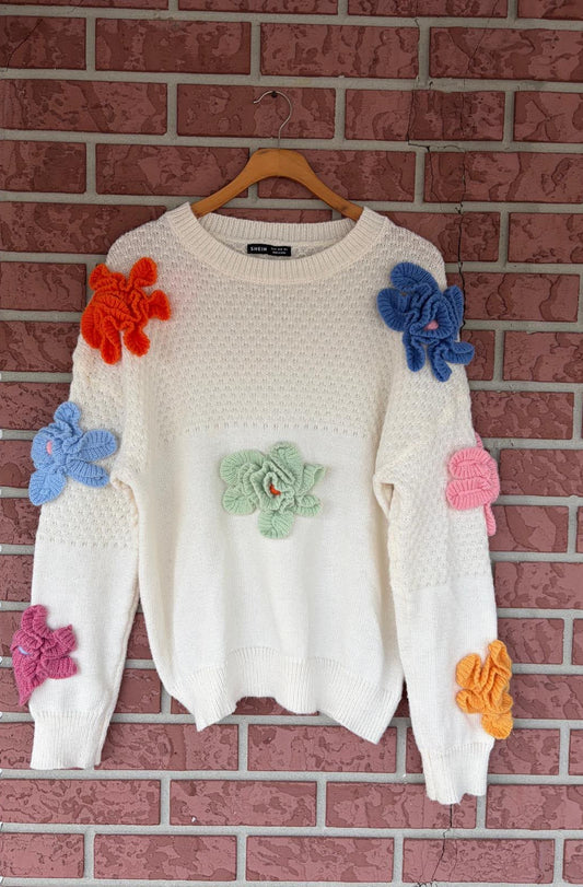SHEIN Flower Sweater