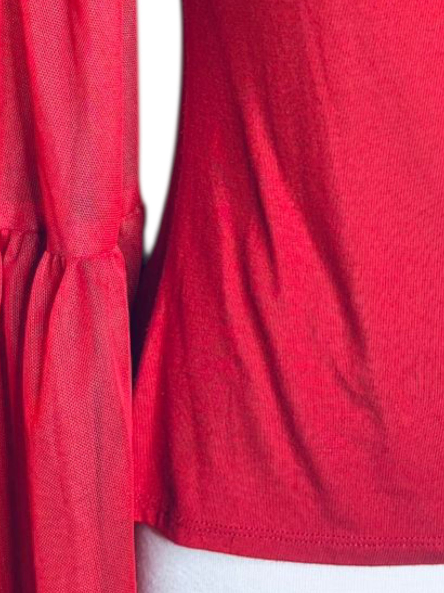 Vince Camuto sheer puff sleeve