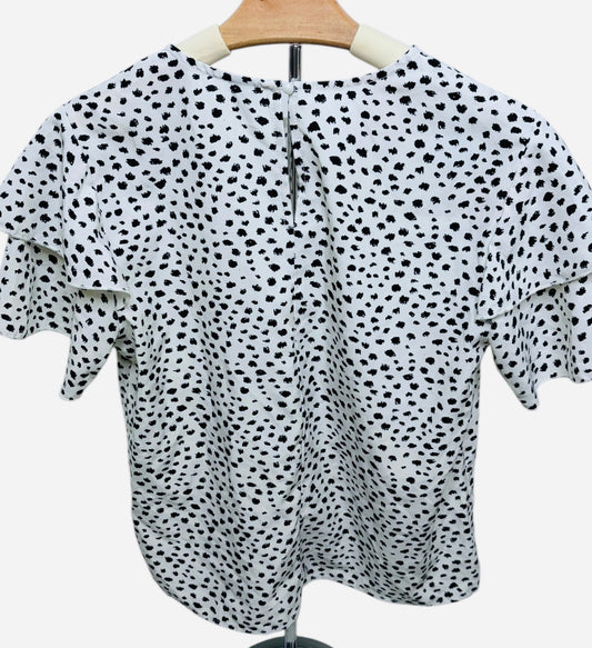 66 SHEIN dots white and black top