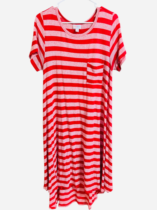 84 Lularoe red stripe maxi dress