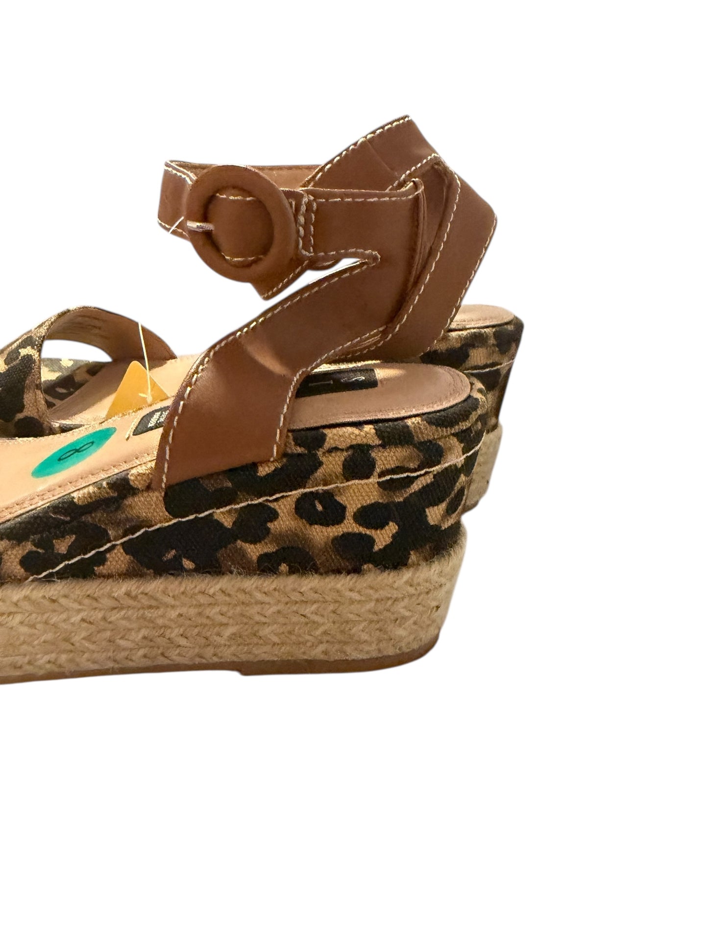 Steve Madden cheetah sandal wedges