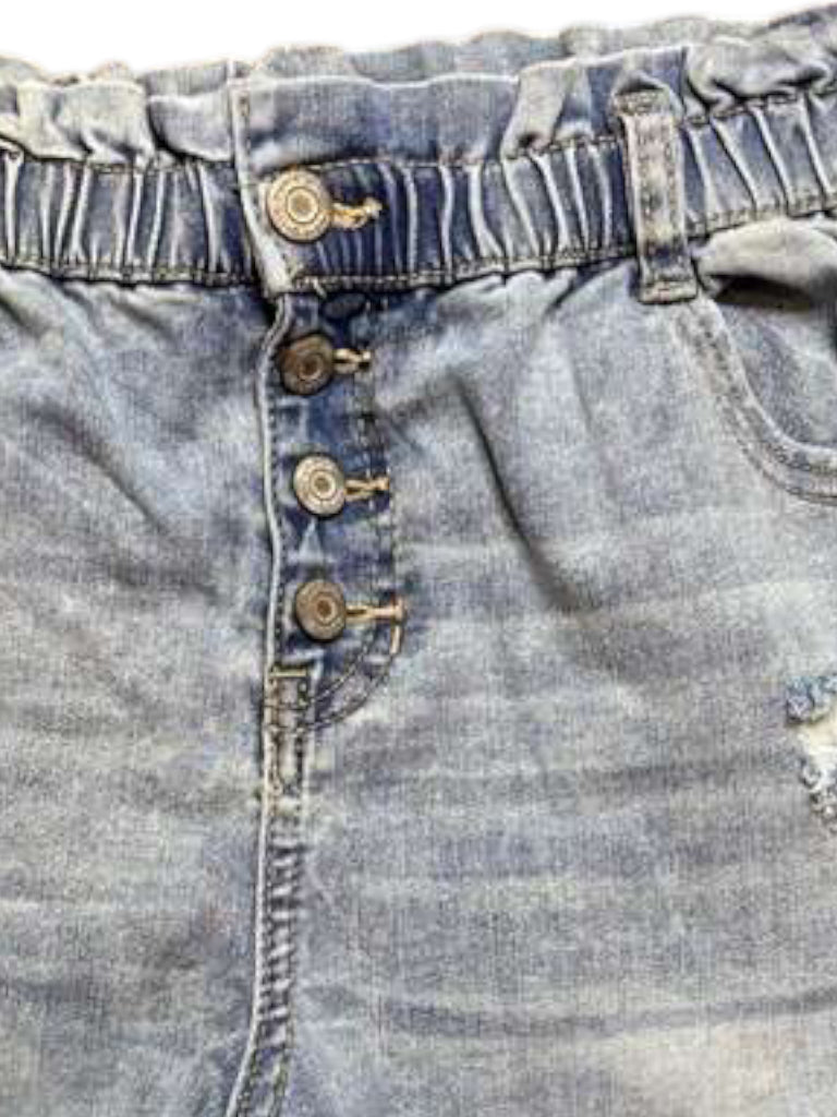 Paper Bag denim shorts