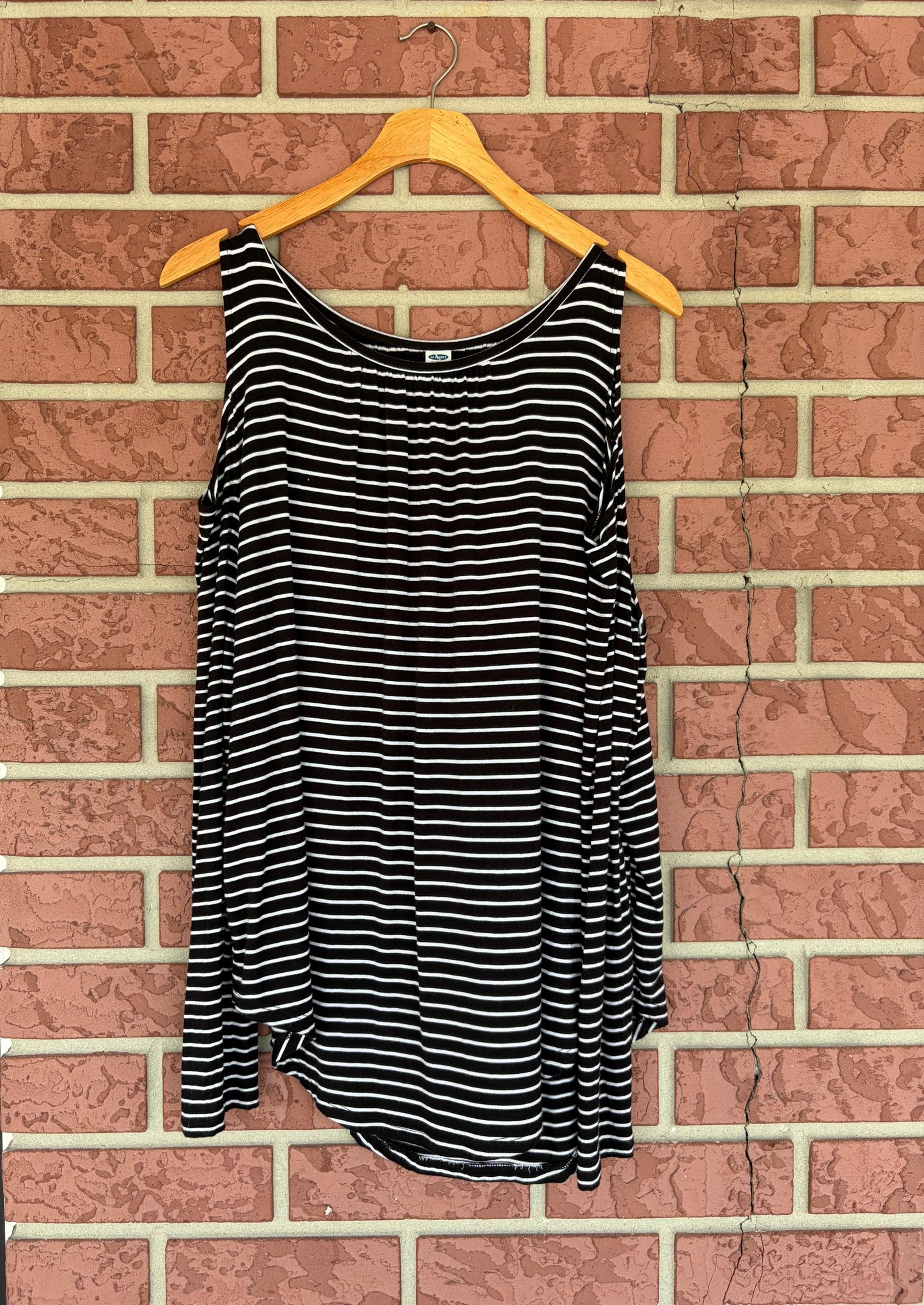 Old Navy Black and White Striped Top