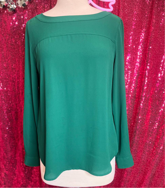 Ann Taylor LOFT green LS Top