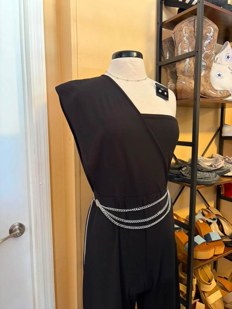 Black One Shoulder Jumpsuit