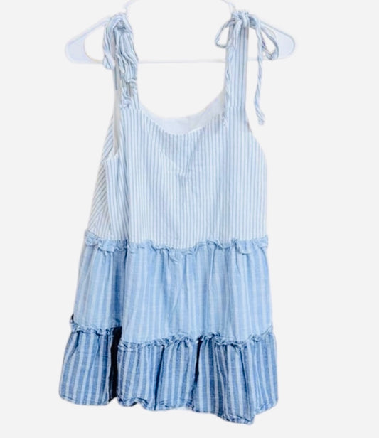 311 MINE blue stripe dress mini