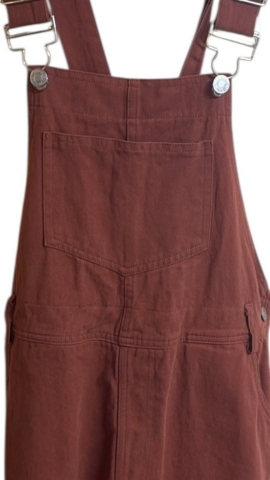 Pink Lily Brown overalls pants