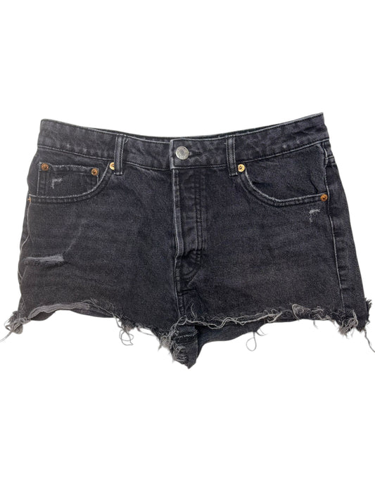 Zara black denim shorts