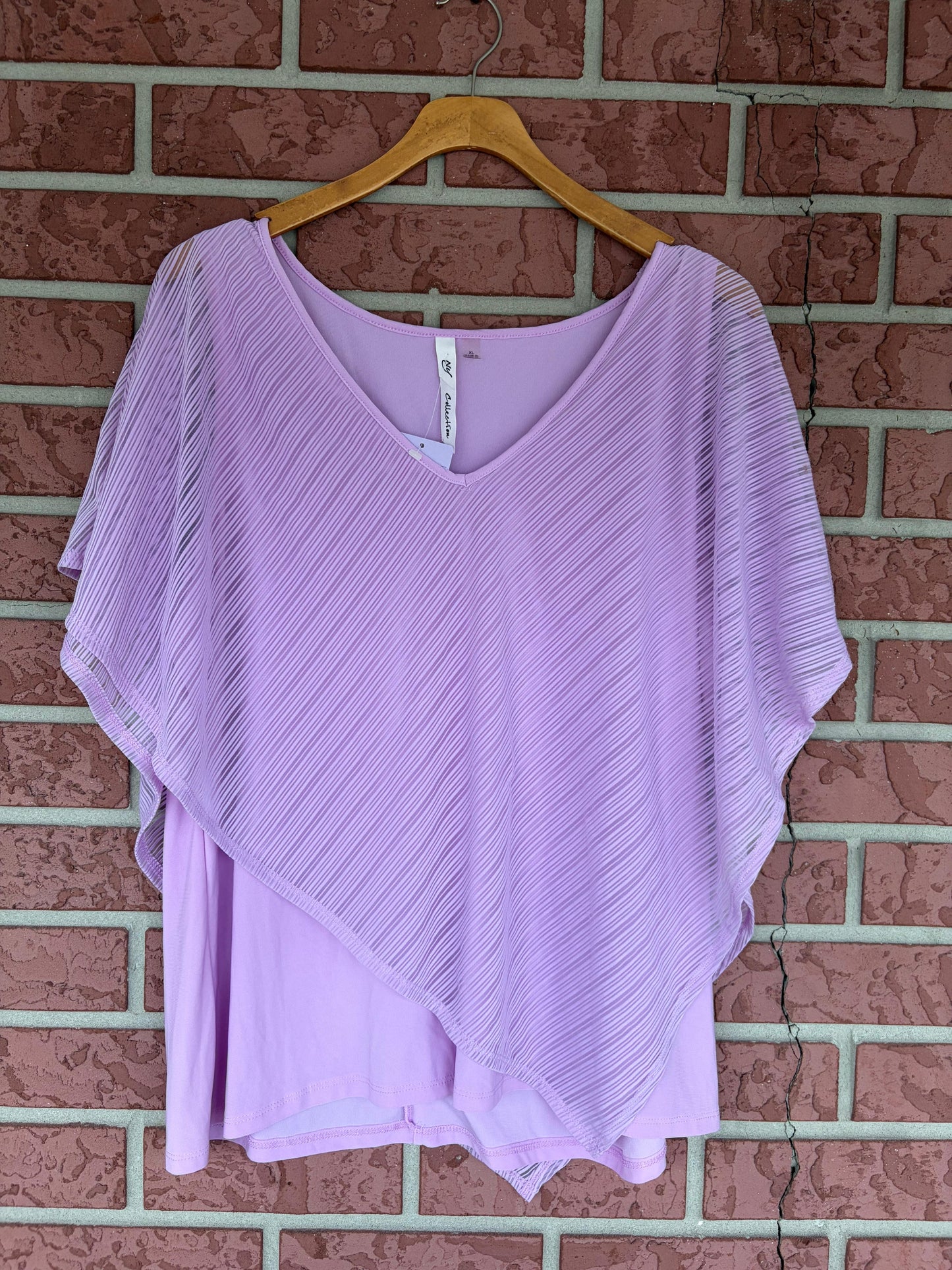 NY collection purple ruffle top