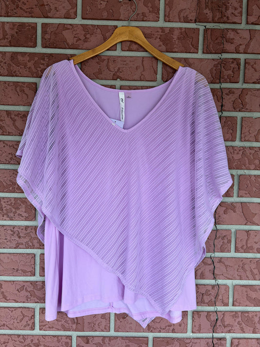 NY collection purple ruffle top