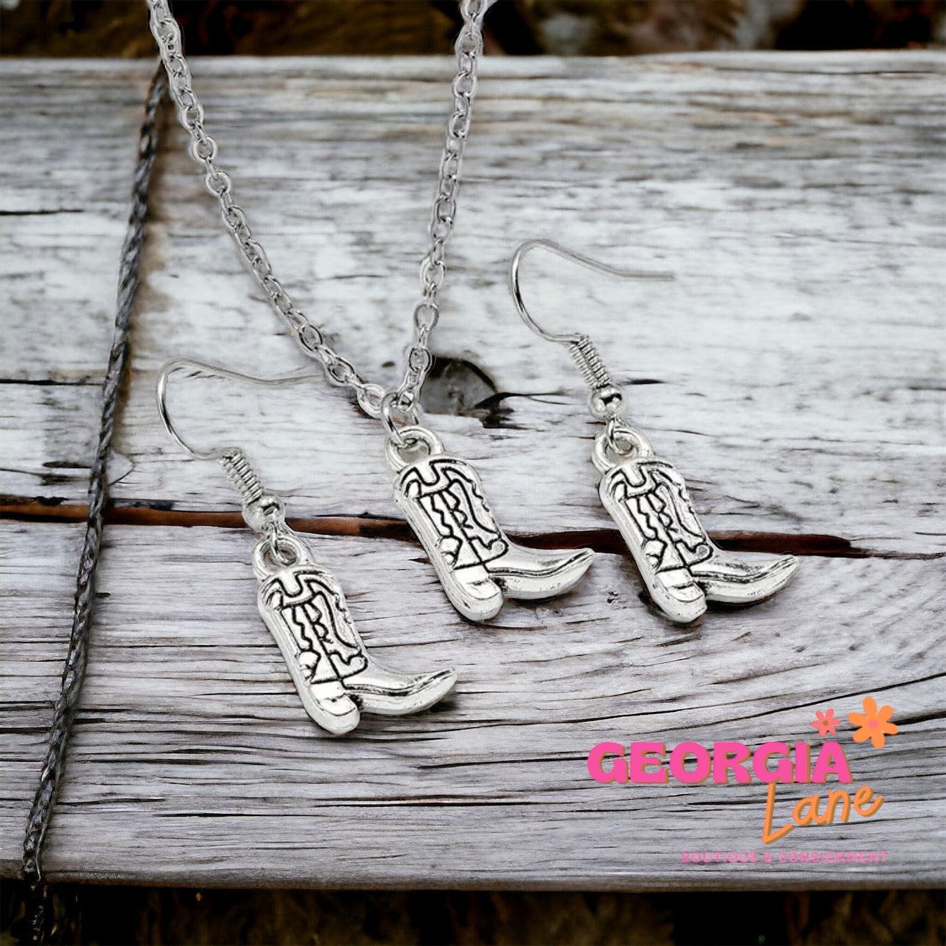 Cowboy boots jewelry set