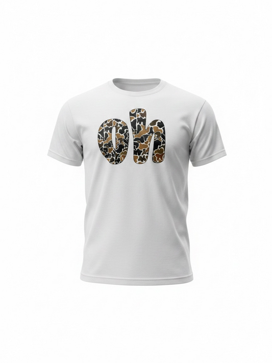 “Oh” camo tee
