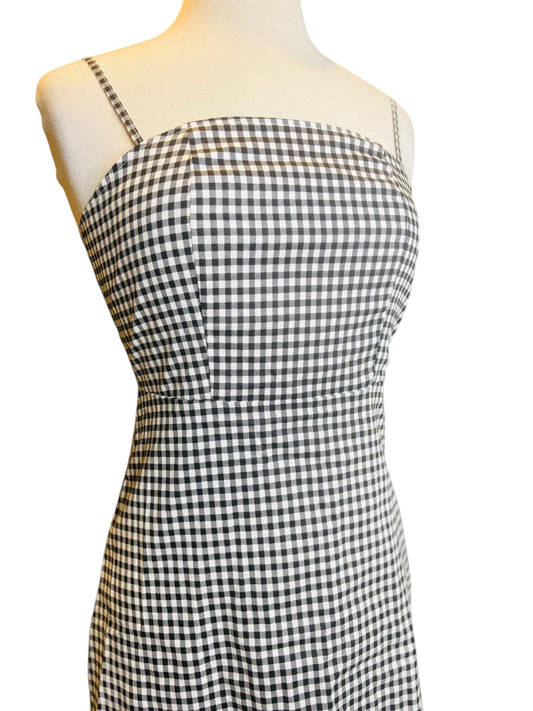 Zaful gingham black and white dress
