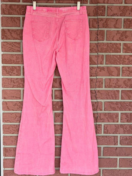 Hot Pink flare jeans