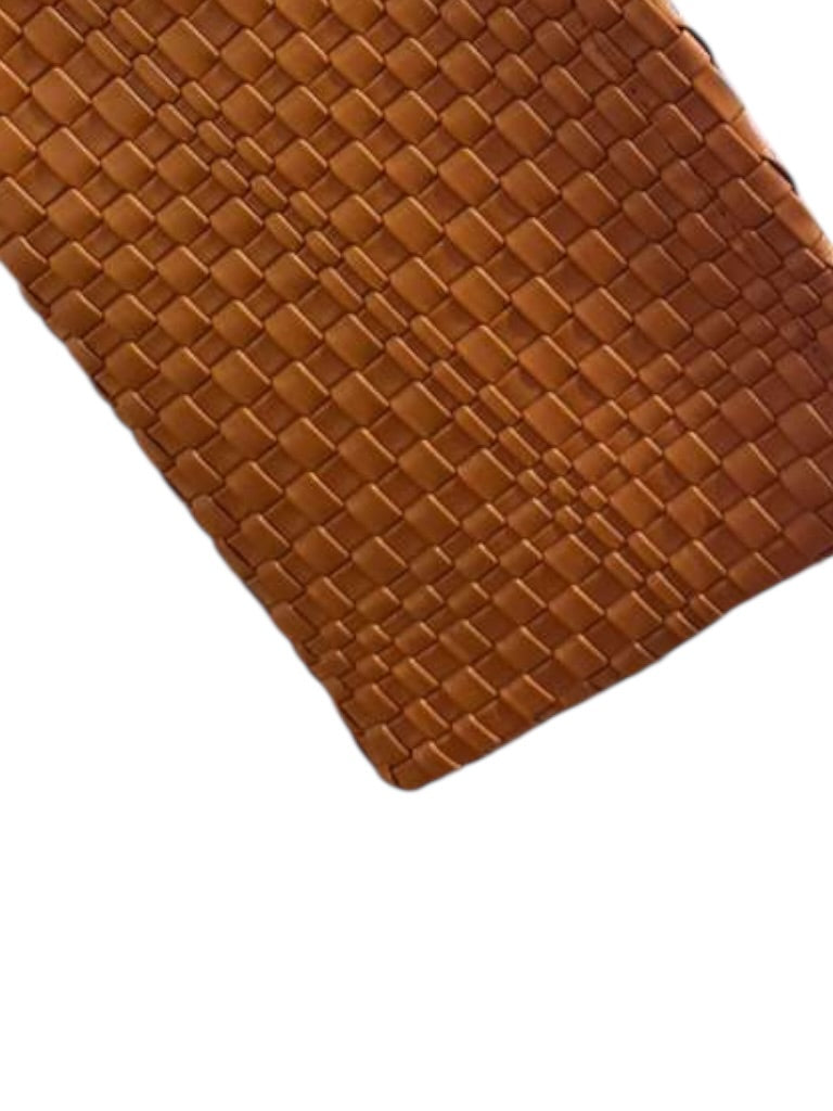 Tan croc wristlet