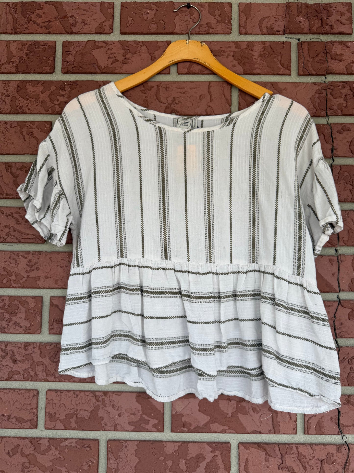 Paper Crane white crop top