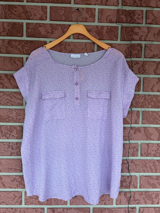 New York & Co purple dot top