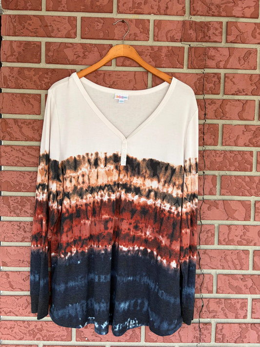 Lularoe long sleeve tie dye top